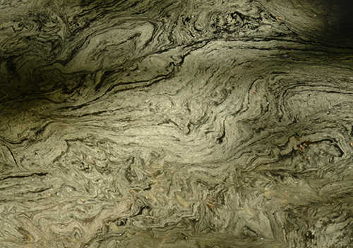 "Nebula", a thin layer of earth floating on water