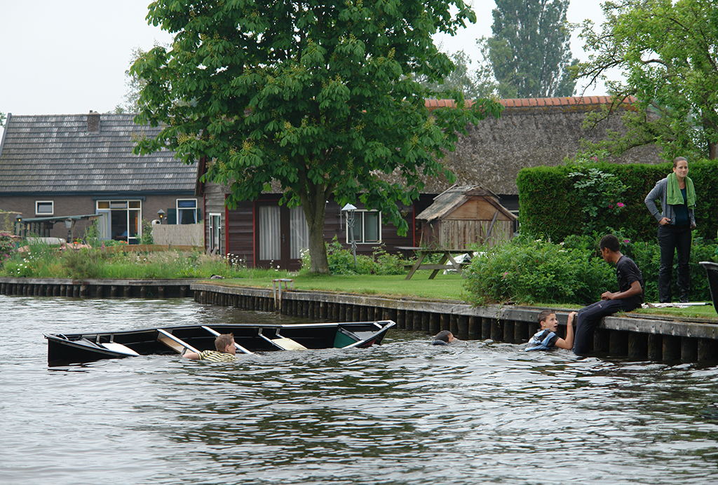 Schipbreuk in de Weerribben