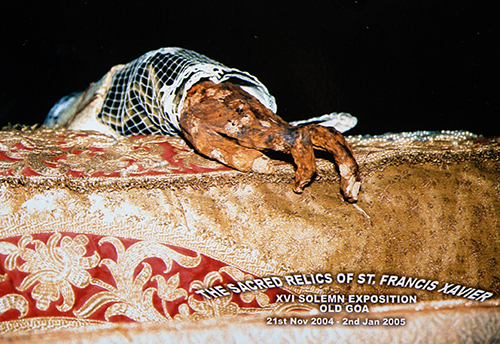 Holy hand: the sacred relics of St. Francis Xavier, Old Goa, India
