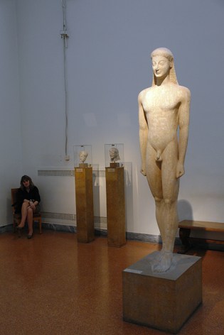 Kouros, 550 BC, found in Melos, National Museum, Athens, Greece 2013