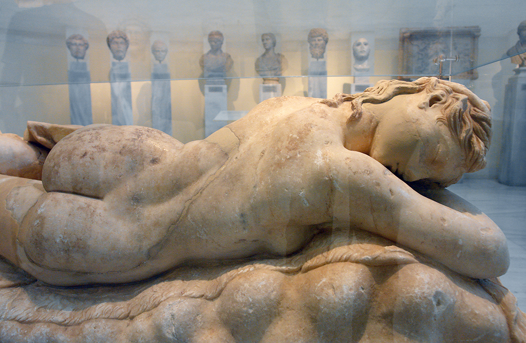 DSC00016 - Sleeping Maenad, 117-138 AD, National Museum, Athens 2013 blogsize