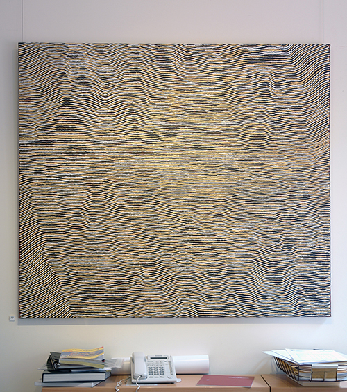 Painting by Yukultji Napangati, Papunya Tula gallery, Alice Springs, Australia 2013