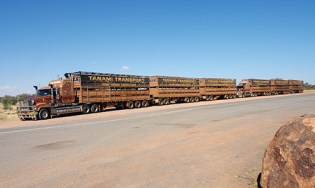 Road trains, Central Australia 2013
