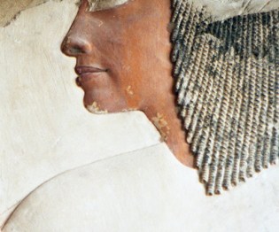 Painted fragment in the tomb of Maya and Merit (14th cent. B.C.), Saqqara, Egypt 2001