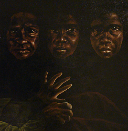 DSC00261 - Death of an anthropologist - detail (1996 - by Julie Dowling) - Perth 2013
