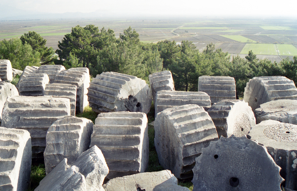 Temple of Athena column blocks, Priene, Turkey 2003